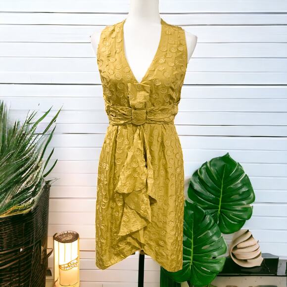 BHLDN Dresses & Skirts - BHLDN | Quillaree Tethered Dots Dress Yellow Size 2 NWOT